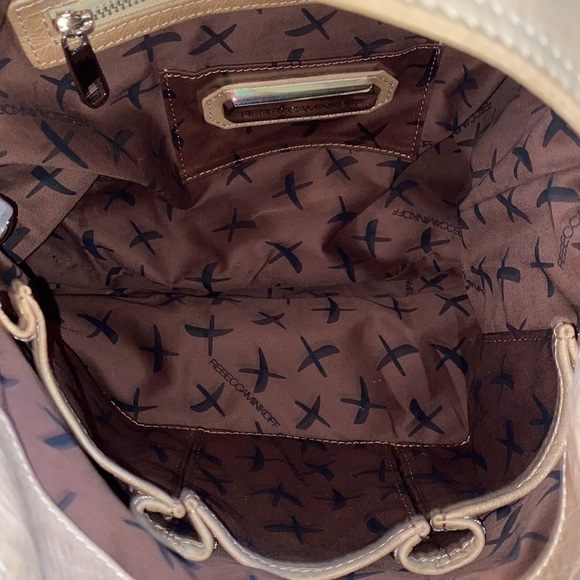 Rebecca Minkoff Nikki Camel Light Tan Silver Studded Handbag Hobo Purse - Picture 16 of 16